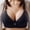 Black, variant on Women's Curvy Plus Size Wireless Bra, Large Bust Thin Cup Side Gathering Anti-Sagging Bra, Full Coverage Comfort Bra for Middle-Aged Women(Beige Size：44)