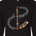 thumbnail image 4 of Inktastic Juneteenth-celebrating Freedom Breaking Chains Long Sleeve T-Shirt, 4 of 5