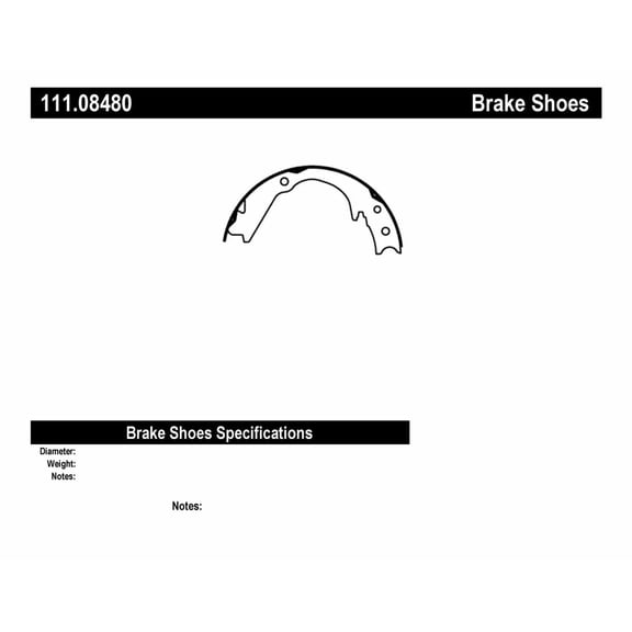 Centric 111.08480 Centric Brake Shoes