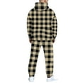 thumbnail image 6 of Hearthz Sweat Suits for Men 2 Piece Plaid Fleece Sweatshirt and Joggers Set Winter Mens Sweatsuits Sets, 6 of 6