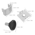 thumbnail image 2 of OUNONA 1Jgo Conector Universal Metálico Para Paneles Divisorios En Oficina Acabado Plata Resistente, 2 of 8