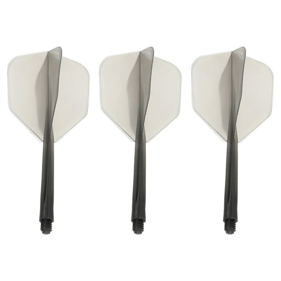 Uxcell 2BA Integrated Dart Shaft Flights Durable Dart Flight Set, Grey 3 Pack