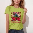 thumbnail image 4 of 4th of July Girls Patriotic Shirt American Flag Cherry Bow Graphic Tee Kids Independence Day Summer Top Mint Green,Size 5-6T, 4 of 6