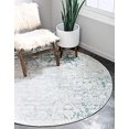 thumbnail image 2 of Unique Loom 3130030 8 x 8 ft. Tyche New Classical Round Rug, Light Blue, 2 of 10