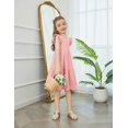 thumbnail image 4 of Arshiner Toddler Dress Girls Backless Tiered Summer Dresses Cute Swing Beach Sundress with Pockets, 4 of 5