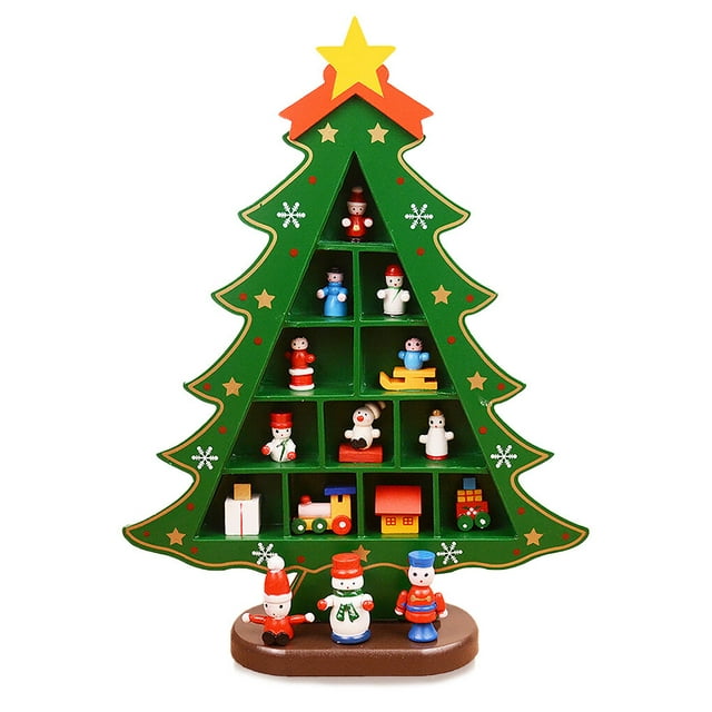 Bewildely de Decoración de árbol de Navidad Adorno de Muñeca Centro de Decoración Metal Craft Farmhouse Decorativo Type3 NO3