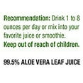 thumbnail image 6 of Nature's Way Aloe Vera Leaf Juice 99.5% Purified Aloe Vera Leaf Juice, 1 Liter 33.8 fl oz., 33.8 Fluid Ounce, 6 of 9