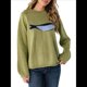 thumbnail image 2 of Top Holgado de Larga con Estampado Gráfico para Mujer, Estilo Urbano de Otoño, Estilo Y2K Verde M, 2 of 8