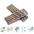 thumbnail image 4 of 10Pcs 9/64" x 2-7/8" HSS Cobalt Drill Bits Jobber Length for Stainless Steel Metal Wood Plastic, 4 of 9