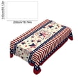 thumbnail image 3 of Cififendec 4th of July Tablecloth, 78.74"×55.12", Red White Blue Stripe & Star Block Print, Rectangular Decorative Cover for Independence Day BBQs and 250th Anniversary Celebrations, 3 of 5