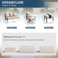 thumbnail image 7 of UDPATIO Patio Furniture Set,Metal Patio Furniture Sets,Beige Modern Outdoor Furniture,5 Piece Outdoor Patio Furniture with 5.75" Extra Thick Cushion for Backyard,Garden（Include Waterproof Covers）, 7 of 7