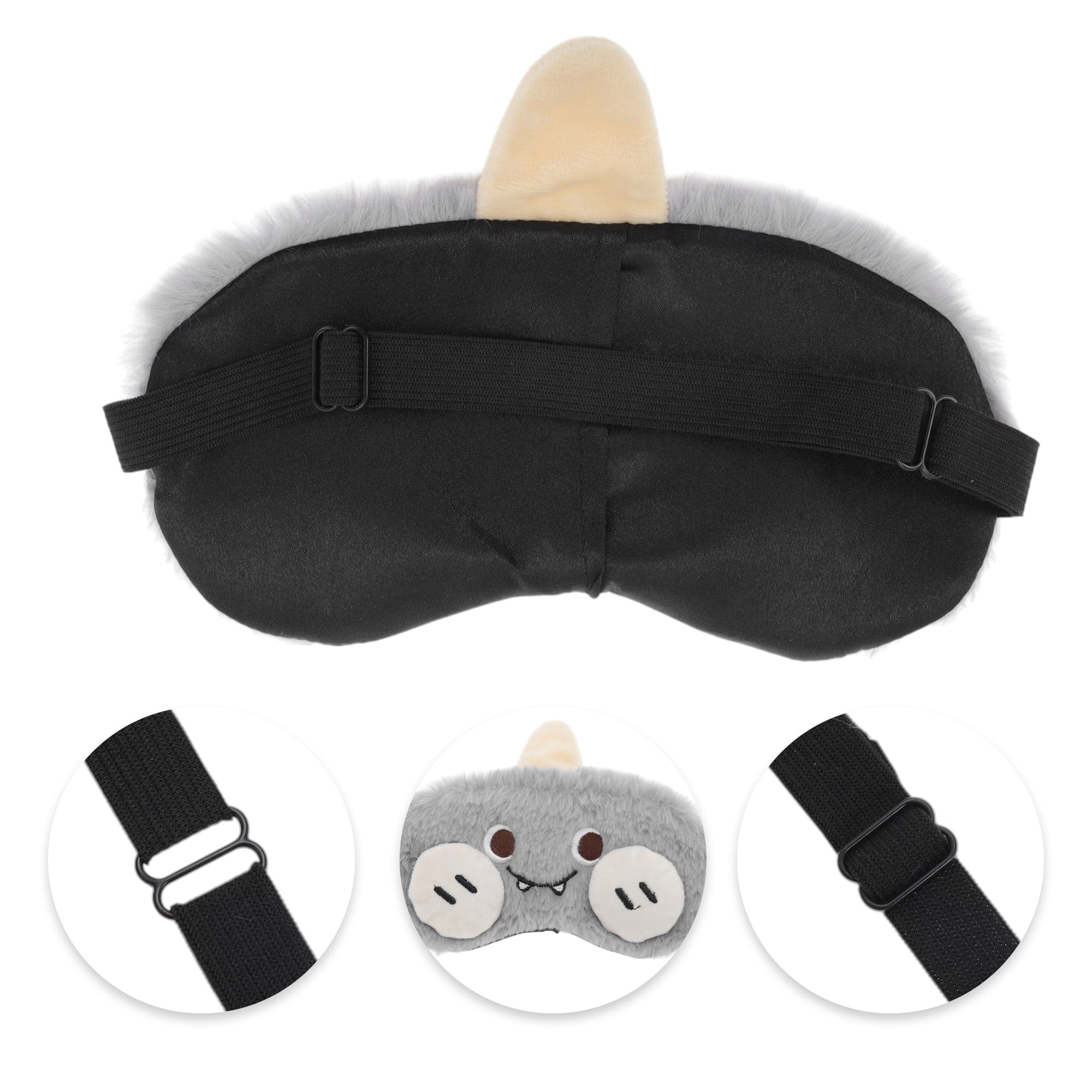 Unique Bargains Portable Adjustable Eye Mask for Travel and Sleeping Comfort Gray