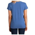 thumbnail image 2 of Yellow Rooster Women's Short Sleeve V-Neck Re-T-Shirts Blue Heather M, 2 of 6