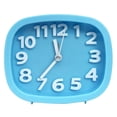 thumbnail image 1 of JUNWELL Desk Clock Battery Operated Non-ticking Plastic Small Bedside Analog Alarm Clock Household Supplies White, 1 of 8