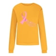 thumbnail image 4 of Honeeladyy Crew Neck Outfit for Women Winter Fall Long Sleeve Print Loose Breast Cancer Outfits Sweatshirts Women 2023 #Mm-Yellow-XXL, 4 of 5