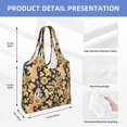 thumbnail image 2 of Xecao's Mushrooms Honeycomb Canvas Tote Bag is a versatile choice for women, serving as a stylish beach bag, shopping bag,and reusable grocery bag., 2 of 5
