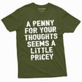thumbnail image 5 of funny sarcastic sarcasm shirt penny for your thoughts seems a little pricey women's humorous gift (Large Navy Blue), 5 of 7