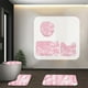 thumbnail image 2 of Bathroom Decor 3 Pcs Rug Set With ColorfulMarble Bathroom Set With AntiSlip Rug Toilet Lid Cover And U Shape Mat, 2 of 6