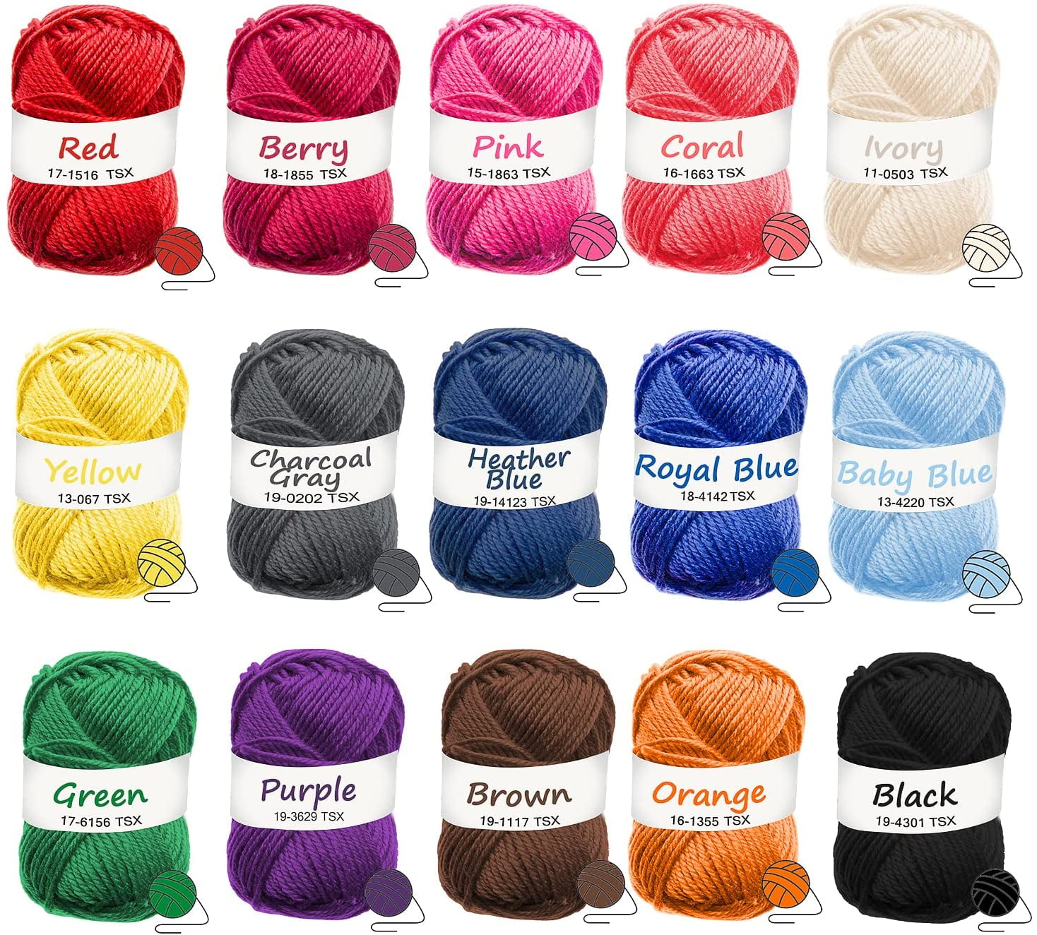 AMAGH® Premium Woollen Hand Knitting Yarn, Art Craft Soft Fingering Crochet  Yarn, 3 ply Thin Woollen Yarn, Assorted Pack of 3, Each 1 Piece in 3  Colours (Off White,Camel Brown,Claret) : 