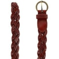 thumbnail image 2 of CTM  Leather Braided Skinny Casual Belt (Women), 2 of 4