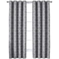thumbnail image 3 of Royal Tradition 100% Blackout Curtain Panels Alana Woven Jacquard Thermal Insulated (Set of 2 Panels)- 108x96 - Gray, 3 of 5