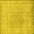 thumbnail image 1 of Ahgly Company Machine Washable Indoor Square Persian Yellow Traditional Area Rugs, 5' Square, 1 of 4