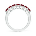 thumbnail image 2 of ANGARA Natural Half Eternity Seven Stone 1.61 ct Ruby Wedding Band in 14K White Gold for Women (Size-3.5mm) | July Birthstone, Birthday, Anniversary, Jewelry Gift for Women | Natural Ruby Ring, 2 of 10