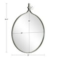 thumbnail image 6 of Kate and Laurel Yitro Round Wall Mirror, 30 x 37, Gray, Decorative Versatile Rustic Wall Decor, 6 of 8