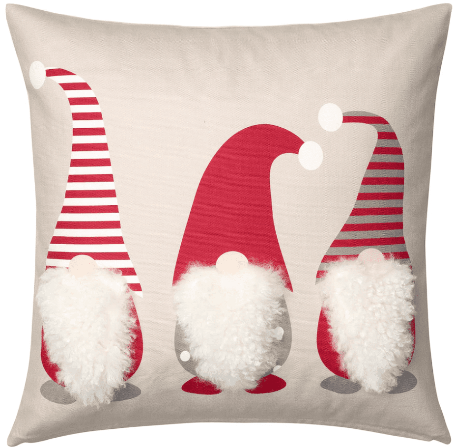 IKEA Vinter Cushion Cover Red White Gray Striped Christmas Holidays 20 x 20" NEW 