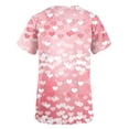 thumbnail image 5 of TaTaai Holiday Season Casual Top for Women, V Neck Short Sleeve Abstract Print Blouse with Pocket Details, Valentine's Day Lightweight Gift Shirt Gift, 5 of 5