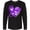 AB-Black, variant on Inktastic Alzheimers Awareness Purple Ribbon Around Heart Long Sleeve T-Shirt