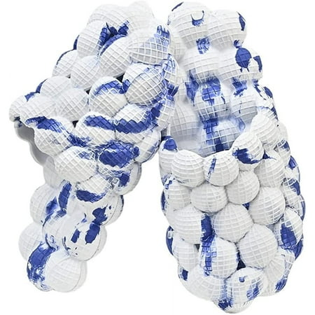 Bubble Slides for Women Men Massage Bubble Slippers Funny Bubble Shoes Unisex Breathable Beach Sandals Non-slip Spa Slippers Shower Trendy Ball Slippers Home Bedroom Soft Pillow Stress Relief Slide