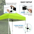 thumbnail image 3 of COOS BAY 5x5 Portable Instant Canopy Tent, Pop Up Outdoor Canopy for Beach, Sports and Camping, Neon Green, 3 of 9