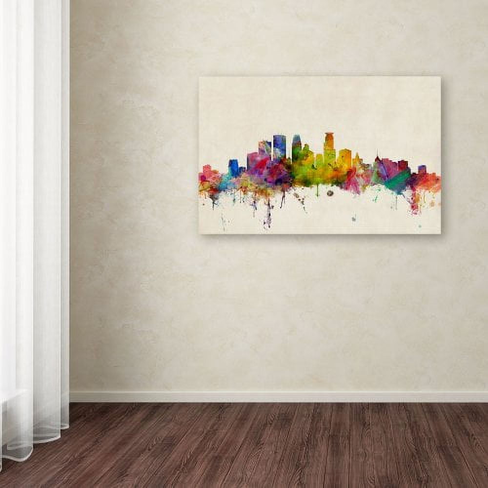 Trademark Fine Art "Minneapolis, Minnesota" Canvas Art by Michael Tompsett