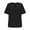 Black, variant on AHTJRT Linen Men's Casual Short Sleeve V Neck T Shirt Soft Relaxed Fit Blouse Black M
