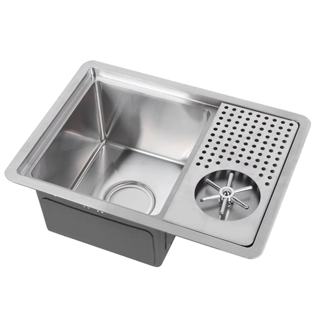 Cup Washer, Rust-proof 304 Stainless Steel Bar Cup Cleaner Durable Kitchen Accessory for Coffee Shop for Bar for Home for Milk Tea Shop 8P-10 Without Faucet,8P-11 With Faucet