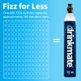 thumbnail image 4 of Drinkmate OmniFizz Sparkling Water and Soda Maker, Carbonates Any Drink, with 60L CO2 Cylinder (Royal Red), 4 of 8