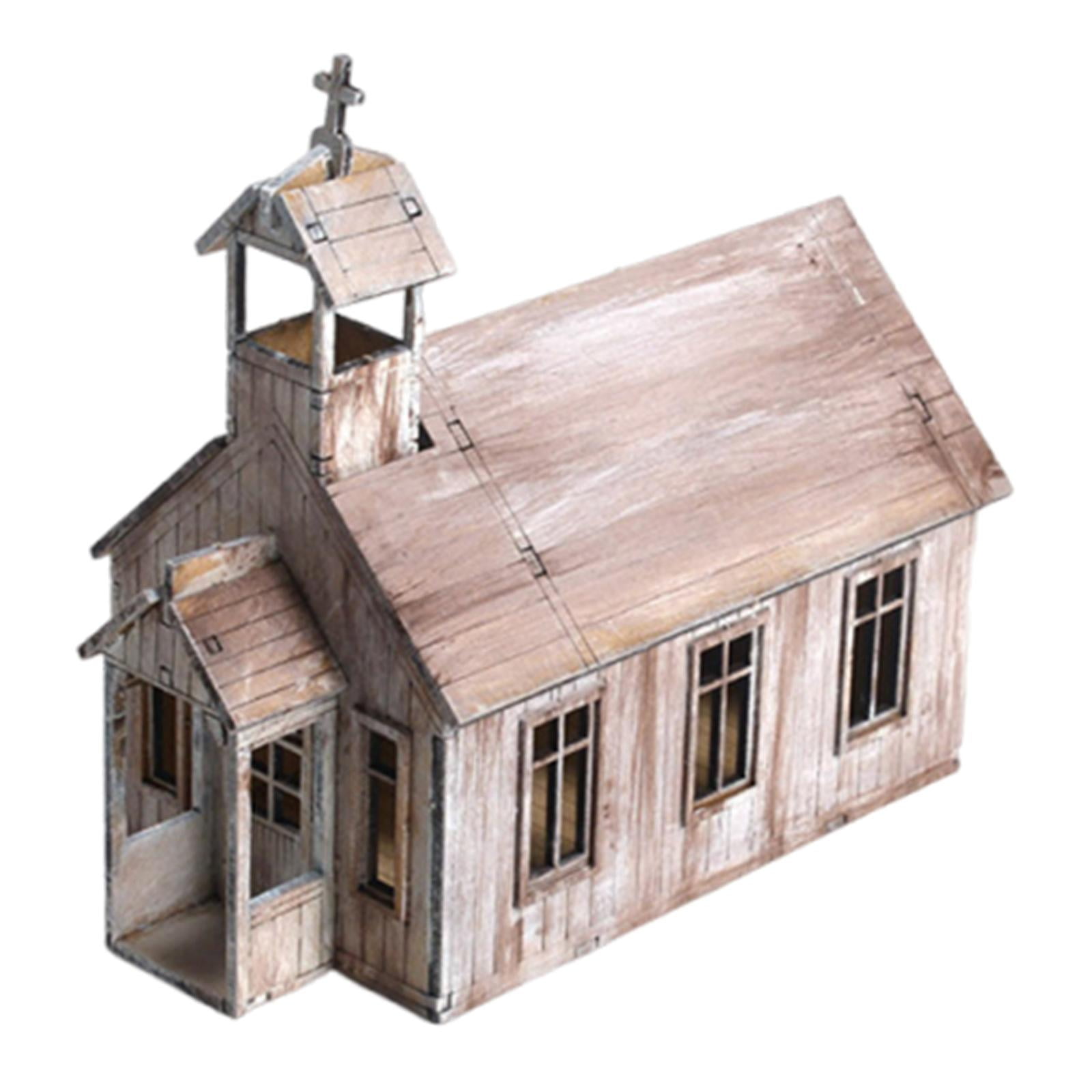 Architecture Model House Puzzle Educational Wooden Design for Children and Adults Collectible Diorama Decor