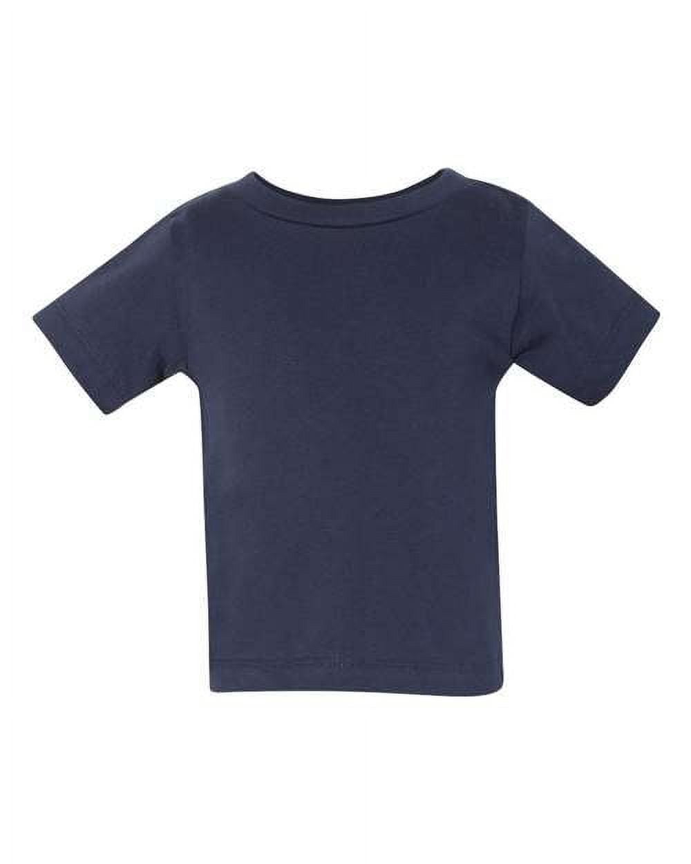 BELLA+CANVAS Toddler Short Sleeve Personalized T-Shirt, Create your own Designs, Navy, 3T, Unisex