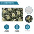 thumbnail image 6 of Black Teal Boho Botanical Placemats Set of 12, Southwestern Retro Ethnic Tribal Placemats for Dining Table, Place Mats for Kitchen Tabletop, Waterproof Wipeable Dining Table Mats Set, 6 of 9