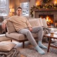 thumbnail image 5 of KOITHOT 6 Pack Men Fuzzy Socks Warm Winter Soft Fluffy Cozy Slipper Fleece Socks for Men, 5 of 10