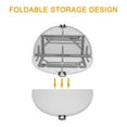 GoDecor Portable 48" Round Plastic Folding Table, White Outdoor Indoor