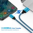 thumbnail image 5 of USB Charger Block,FiveBox 2pcs QC 3.0 with 2pcs Android Type C Charger Cable USB C Charging Cable 6ft USB Wall Charger Block USB Brick Phone Charger Adapter Fast Charging Block,Blue+Purple, 5 of 7