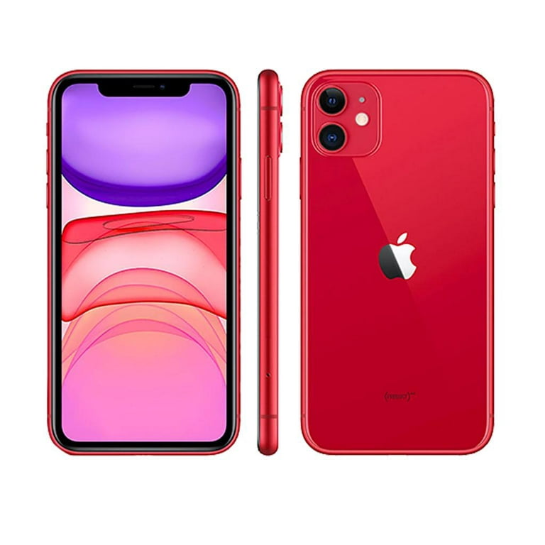Restored Apple iPhone 11 64GB Fully Unlocked Red (No Face ID) (Refurbished)