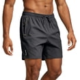 thumbnail image 6 of Nestiefly Mens Athletic Running Shorts Lightweight Quick Dry Drawstring Mesh Gym Shorts with Zipper Pockets Gray L, 6 of 6