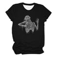 thumbnail image 4 of Sixuan Halloween Shirts for Women, Tshirts Womens Fall Fashion 2024 Plus Size Tops, Women'S Skeleton Crew Neck Print T Shirt, 4 of 4