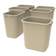 thumbnail image 4 of Storex Indoor Plastic Waste Basket, Beige, 7 gallon,  6-pack, 4 of 6