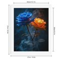 thumbnail image 2 of Paint By Numbers Kit for Adults Beginner - DIY Blue Orange Roses Smoke Mystical Canvas Painting Kits for Adults, Frameless Paint By Number for Adults for Home Wall Decor 16x20 Inch, 2 of 7