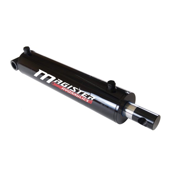 Magister Hydraulics Double Acting Hydraulic Cylinder - Universal Hydraulic Cylinder 4" Bore 16" Stroke - Pin Eye Style Hydraulic Cylinders (4x16)