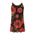 thumbnail image 5 of SMihono Robe Maxi Bohème d'Été pour Femmes Grande Taille Femmes Grande Taille Décontractée Imprimée à Col Rond à Manches Courtes Ample Longueur Genou Robe de Plage Évasée Robe d'Été, 5 of 5